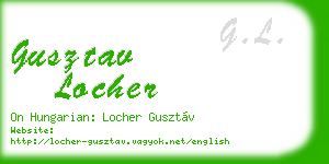 gusztav locher business card