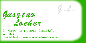 gusztav locher business card